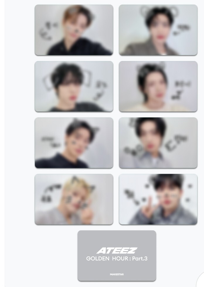 ATEEZ LUCKYDRAW PHOTOCARD GOLDEN HOUR : Part.3 In Your
