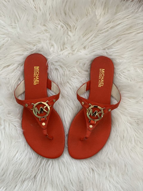mk red sandals