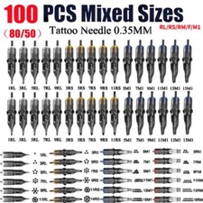 50-100PCS Mixed Tattoo Cartridge RS Needles Disposable Sterilized Tattoo Needle