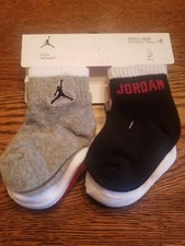 Nike Jordan Jumpman Baby Ankle Sock 6-12 M 6-Pack Cotton Multicolor 23 Logo