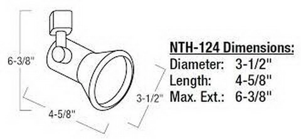 Silver Gray 4 Light Cone Head Track Pack - Image 3 of 3