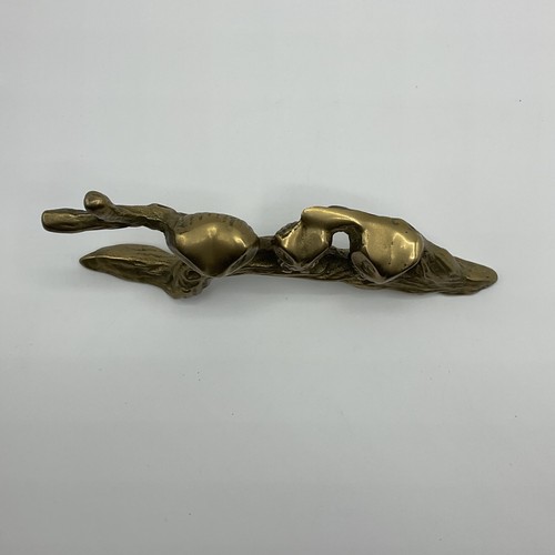 Solid Brass Owls on Branch 7" Decor MCM Decor Vintage - Picture 2 of 7