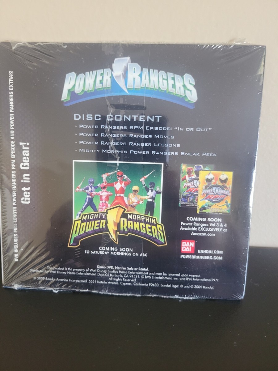 Power Rangers RPM Demo DVD, 2009 Bandai New and Sealed RARE | eBay