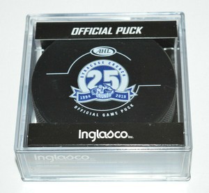 SYRACUSE-CRUNCH-25th-Anniversary-AHL-2019-OFFICIAL-GAME-PUCK-NEW-IN-CUBE