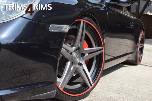 Trims4Rims ARANCIONE protezione cerchi styling anelli cerchi adesivi bordo cerchi Rimblades - Foto 10 di 12