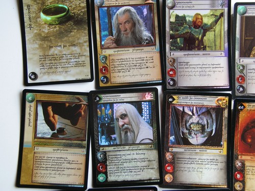WAR OF THE RING ANTHOLOGY 18 CARDS TENGWAR SET FOIL LOTR TCG - Foto 2 di 5