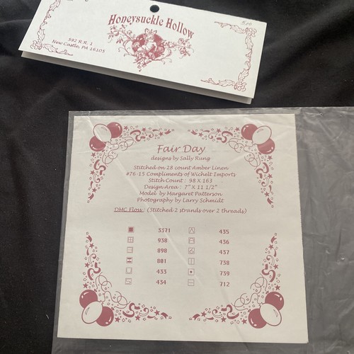 Honeysuckle Hollow FAIR DAY Counted Thread Kit - Picture 3 of 5