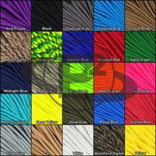 550 Paracord Rope 7 Strand Parachute Cord for Survival Bracelet 100 Feet