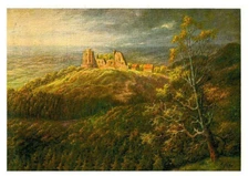 AK, graphics, Steinthaleben - the Rothenburg with Bismarck Tower, 1930; 5026-131