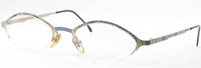 Vintage RARE Amor 469 MULTICOLOR Brillen Metall Halbrand 48-19-135 mm