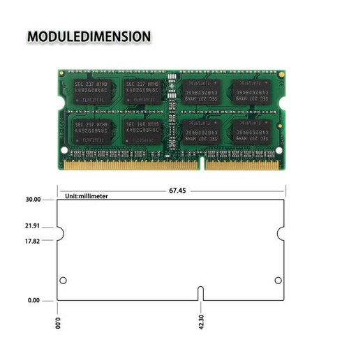 16GB Laptop RAM Samsung 4X 4GB DDR3 1333MHz PC3-10600S 204PIN SO-DIMM Memory^_ - Picture 2 of 6