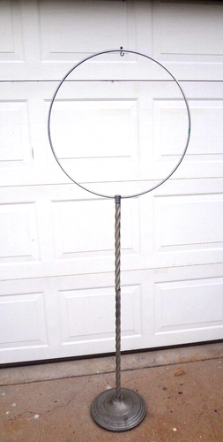 Vintage Antique Bird Cage Stand. Heavy Duty. Chrome Round Hoop. - 第 1/5 張圖片