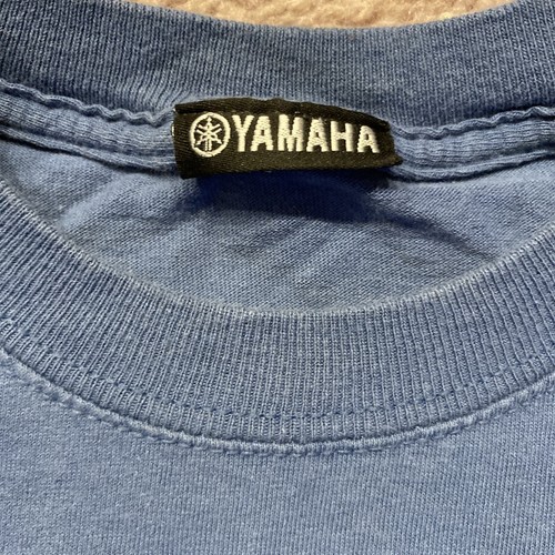 Yamaha Shirt Long Sleeve Logo Stitched Letters Men M L Embroidered Blue Red* - Picture 2 of 8