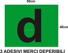 KIT 3 ADESIVI PER TRASPORTO MERCI DEPERIBILI REGOLAMENTARI SECONDO NORMATIVA ATP