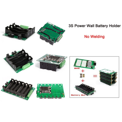 12.6V 3S 18650 Battery Power Pack Case Holder 40A/80A BMS Protection Board ADE