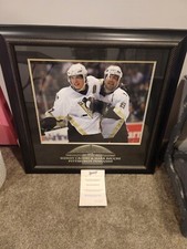 Crosby / Recchi Dual  Signed Photo Picture Auto Penguins Frameworth COA 