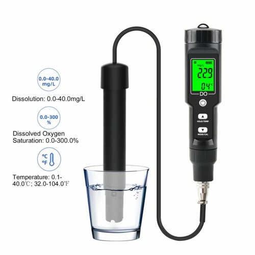Dissolved Oxygen Meter Temperature Water Quality Tester 0.0‑40.0mg/L 0.1~40°C - Picture 7 of 11