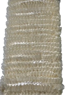 Vintage Ivory Pleated Ribbon 1.5” X 10 Yd Ruffled Ribbon VN - Image 1 of 4