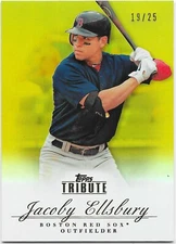 2012 Topps Tribute Jacoby Ellsbury 19/25 Gold Parallel #89