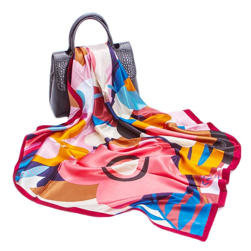 Satin Sleep Scarf Head Wrap Bandana Silk-Like Square Hair Protector-image