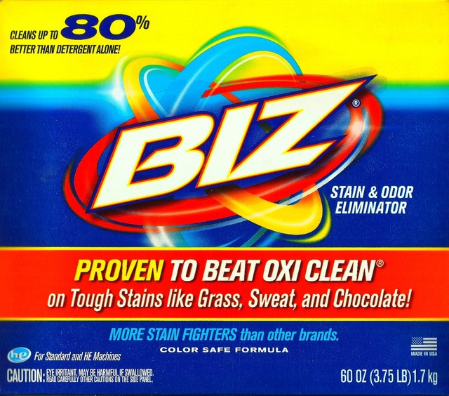 BIZ POWDER Laundry Detergent bOOster Cleaner STAIN FIGHTER Odor Remover