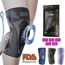 Caspe Knee Sleeves Compression Brace Support Sport Joint Injury Pain Arthritis