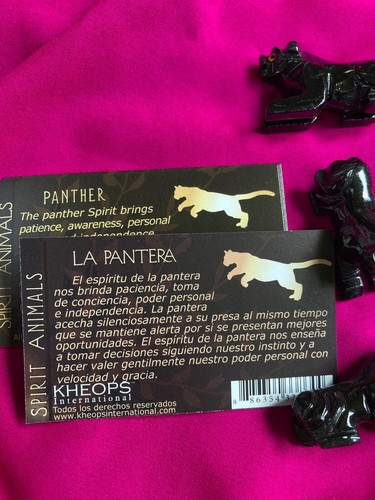 Spirit Animal Carved Black Panther Figurine Patience Awareness Personal Power - Picture 9 of 10