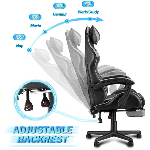 STGaming Gaming Chair With Footrest And Lumbar Support,Ergonomic-Lightning Deals - Picture 17 of 55