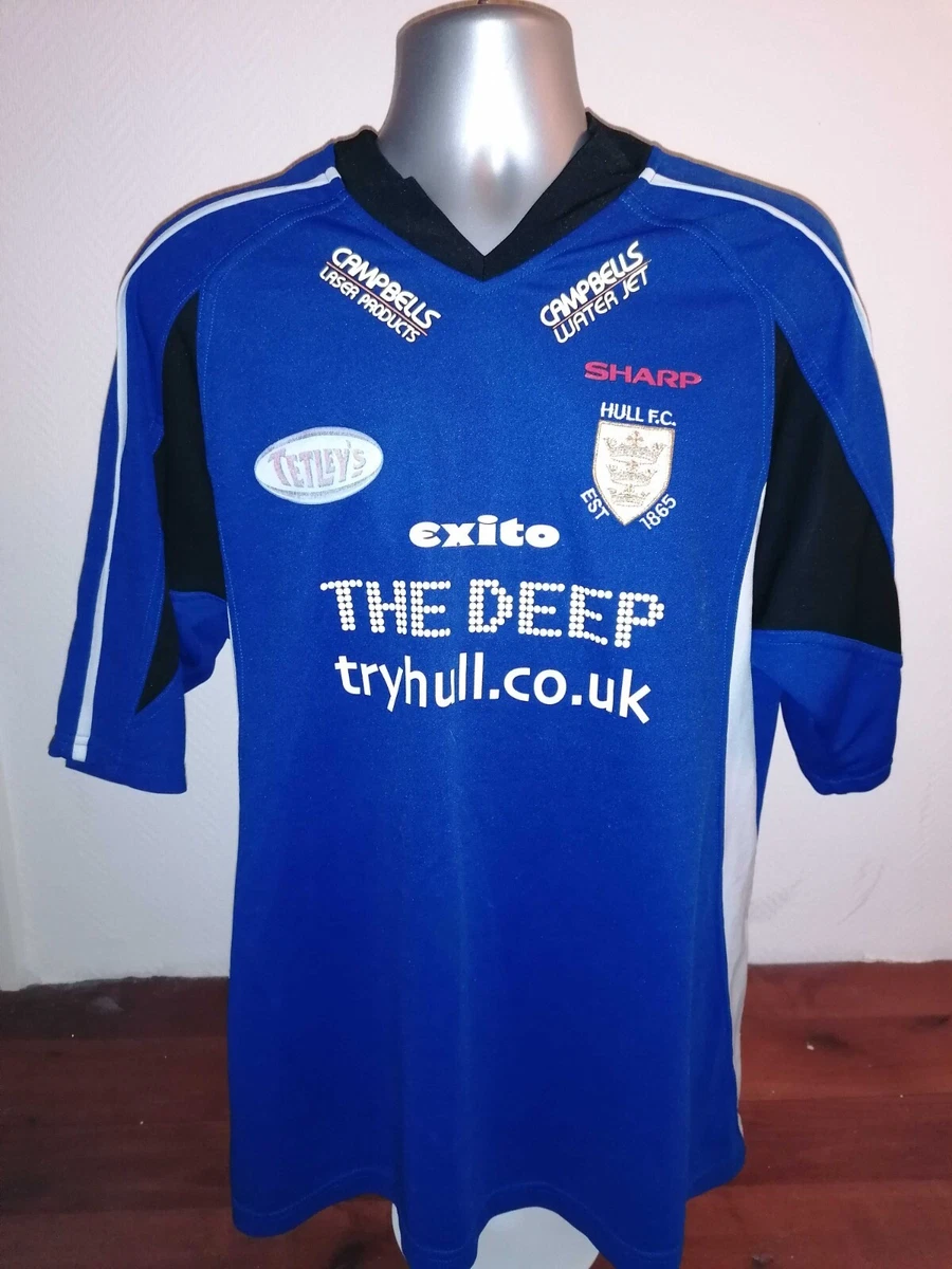 Maillot Rugby Vintage Exito – Gene Hull FC, 2001, Match Porté, Taille M