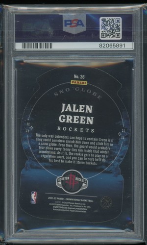 Jalen Green PSA 9 2021 Panini Crown Royale Sno Globe Blue Rookie Rockets RC /75 - Picture 2 of 2