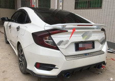 Pearl White Universal Spoiler Wing With Light For 2016-2021 Honda Civic Sedan Pearl White Universal Spoiler Wing With Light For 2016-2021 Honda Civic Sedan