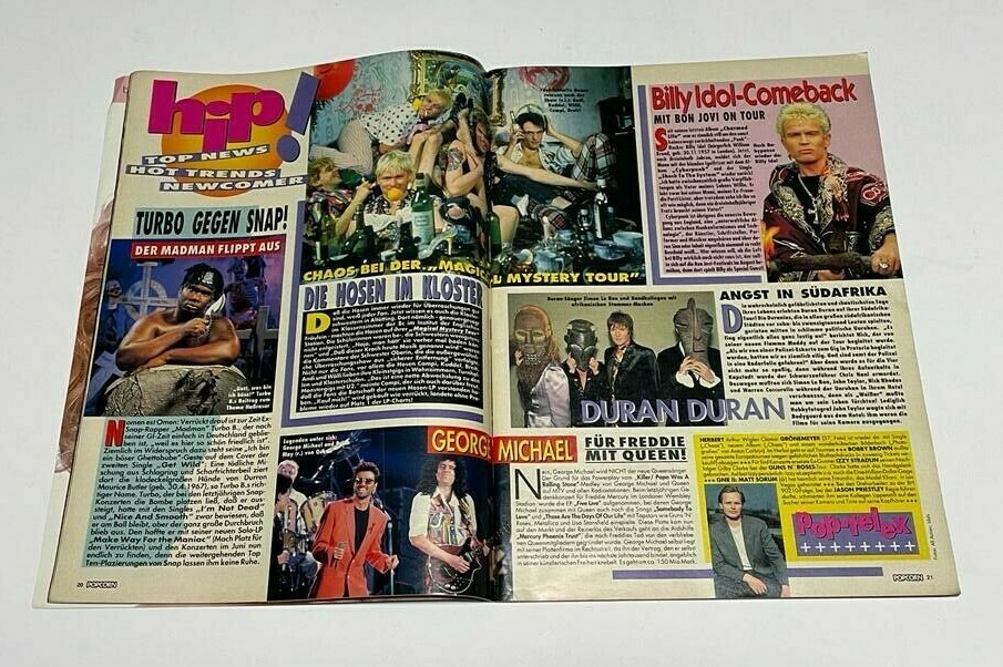 Vintage Rare POPCORN German Music Magazine, JULY 1993,Luke