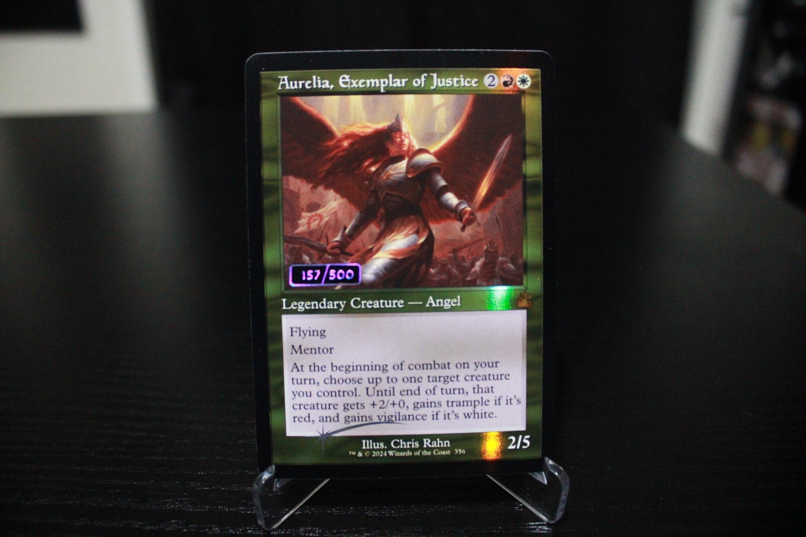 MTG Aurelia, Exemplar of Justice Ravnica Remastered Retro Frame Serialized Foil