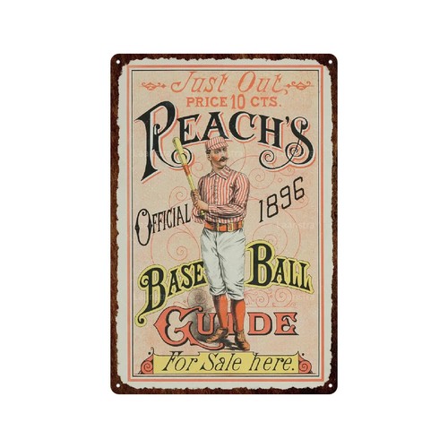 Retro Decor Baseball Tin Sign Vintage Retro Decorative Metal Sign Plaque Garage - Picture 20 of 47