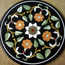 18 " Marmo Caffè Table Top Inserto Artigianato Lavoro Per Arredo Casa & Regalo