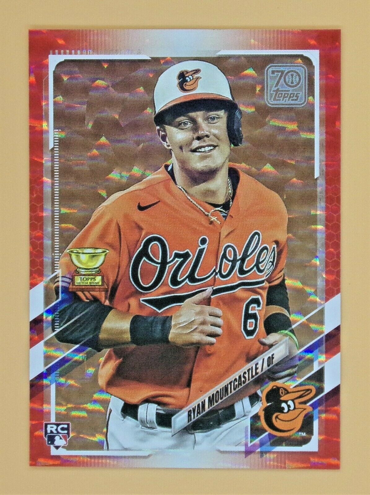 2021 Topps Ryan Mountcastle RC 159/199 Red Foil Ice #143 Baltimore Orioles
