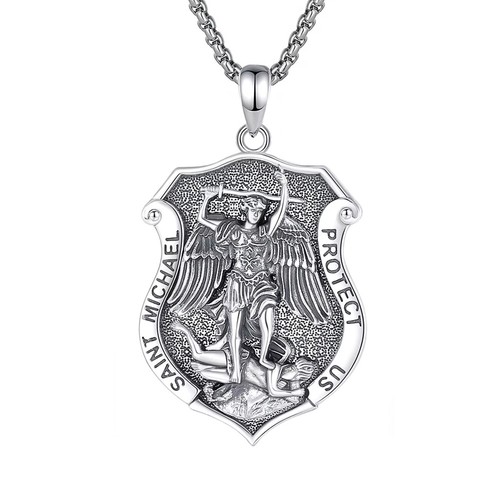 Collar Colgante Medalla Escudo San Miguel Plata Esterlina 925 MLD - Imagen 15 de 15