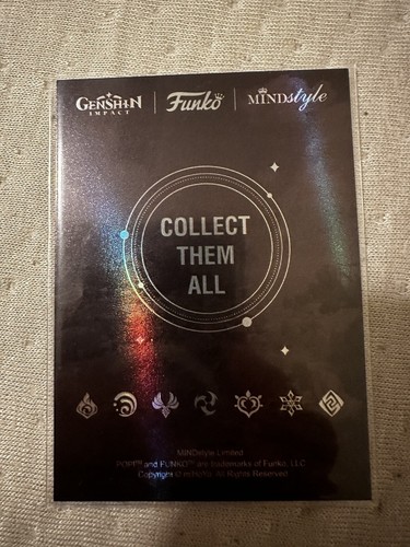 SDCC 2022 Funko Mindstyle Pop Asia Genshin Impact Card Set Aether Paimon Lumine - Picture 5 of 5