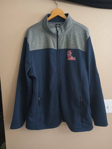 Colosseum Ole Miss Rebels Blue Gray Jacket Size XXL z13 - Picture 4 of 12