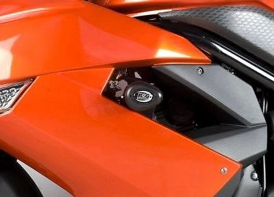 Protectores de choque R&G Racing negro estilo aerodinámico para Kawasaki ER-6N 2009-2010 Foto 3 de 4