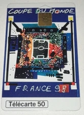 France Telecom Telecarte 50 World Cup Souvenir Phone Card Mascot Logo 1998