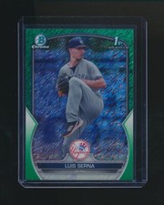 LUIS SERNA 2023 BOWMAN CHROME GREEN SHIMMER REFRACTOR RC PARALLEL 68/99