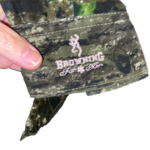 Browning for Her Womens XL Shirt Mossy Oak Breakup Camo Hunting Long Sleeves - Picture 11 of 11