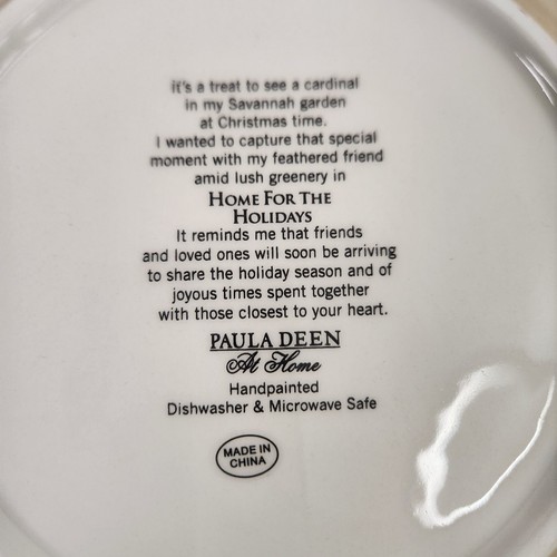 Paula Deen Christmas Recipe Dessert Plates Home For The Holidays Set 4 With Box - Picture 20 of 24