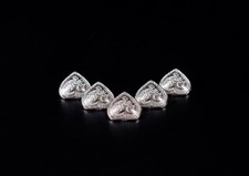 20pc 13 12mm Bling Silver Floral Heart LeatherCraft Bracelt Belt Decor Conchos