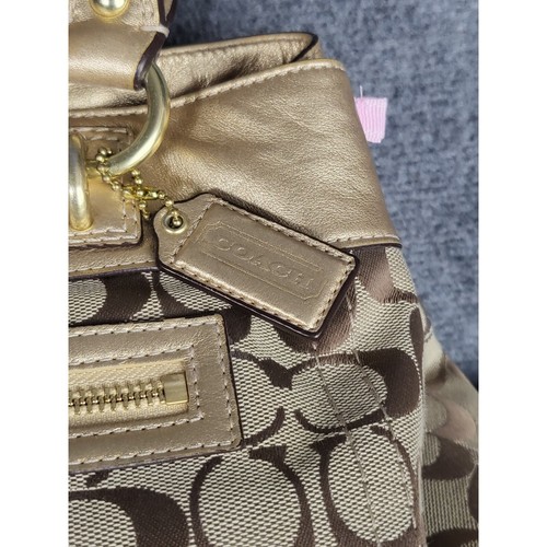 Coach F15533 Signature Penelope Satchel Handbag Metallic Dust Bag Designer Logo - Picture 6 of 13