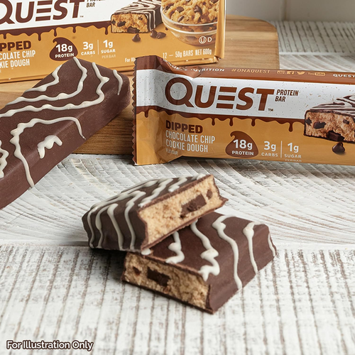 Quest Nutrition Dipped Chocolate Chip Cookie Dough Protein Bars, High Protein... - Picture 5 of 12