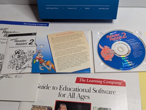 The Learning Co Reader Rabbit 2 CD Rom Wind Mac Box Guide Phonic Vtg1994 Ages5-8 - Picture 6 of 7