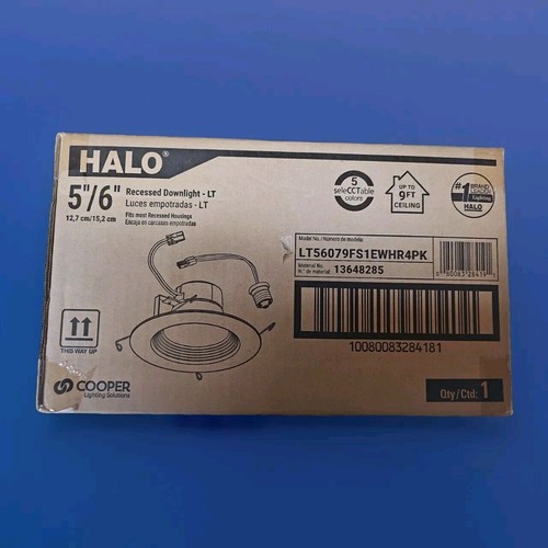 HALO LT56079FS1EWHR4PK LT 5/6" LED Retrofit Module with Baffle Trim 5CCT 750lm