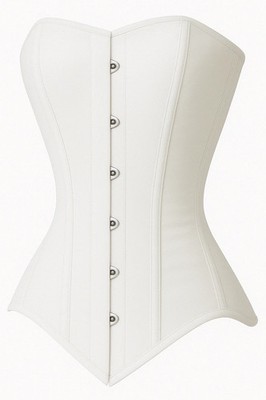 Heavy Duty Overbust Corset Steel Boned Waist Trainer Gothic Lace Up Top Shaper